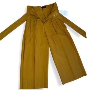 Zara Wide Leg Pants, Mustered, XS, NWT